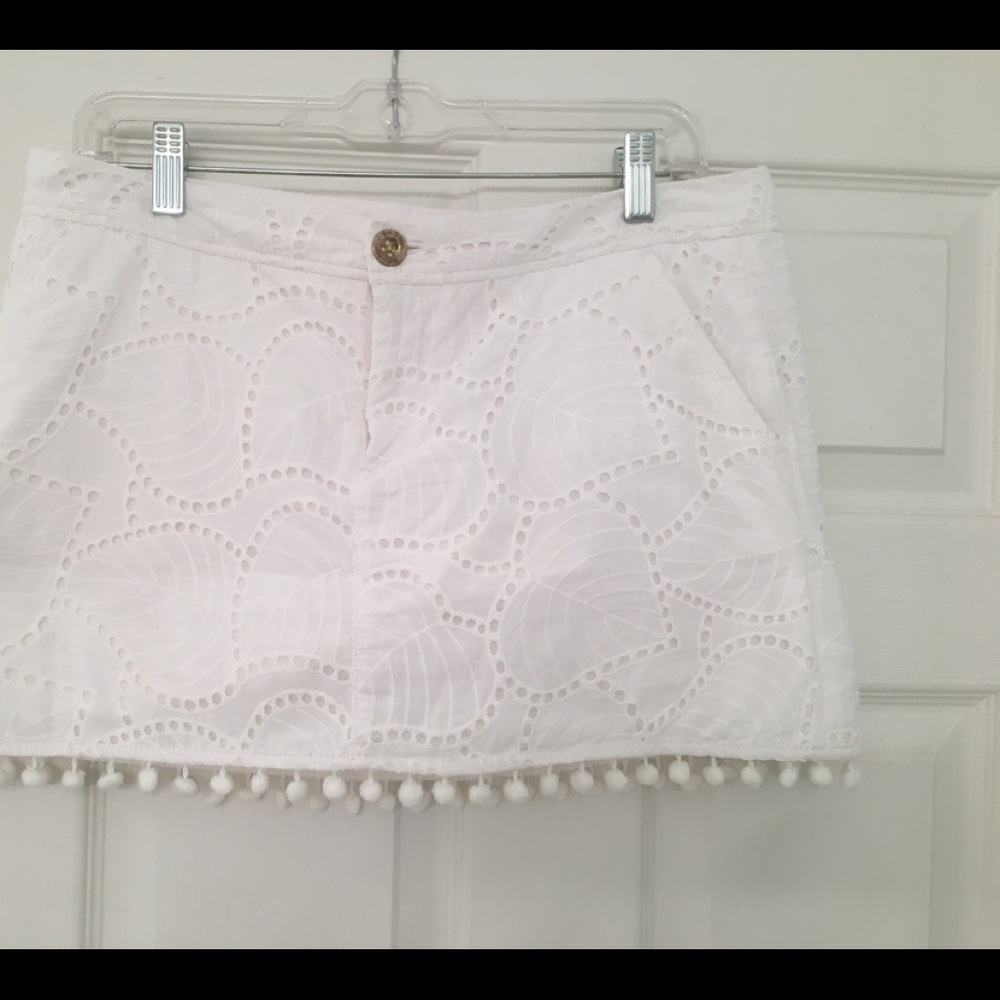 Lilly Pulitzer White Eyelet Mini Skort